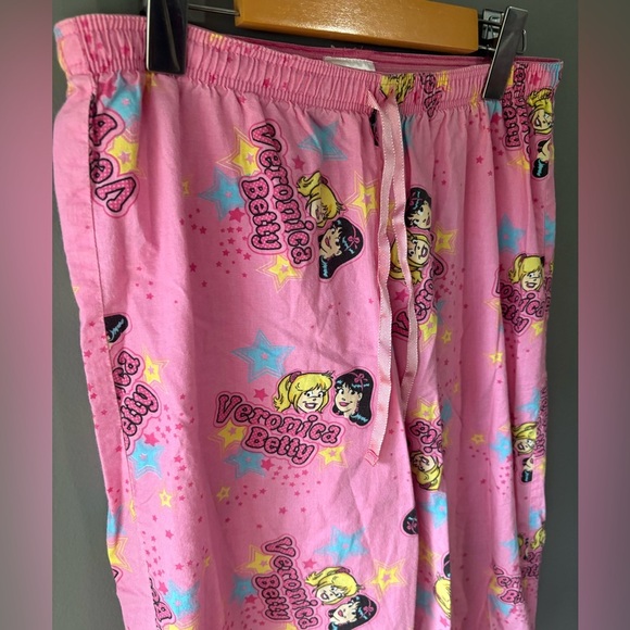 Vintage, Betty and Veronica, cropped pjamas pants , drawstring waist, M, Archie - Picture 3 of 6